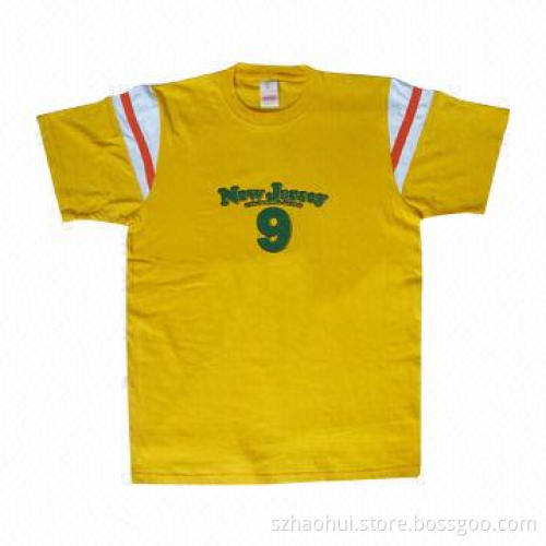 Printed T-shirt with Contrast Color Panels